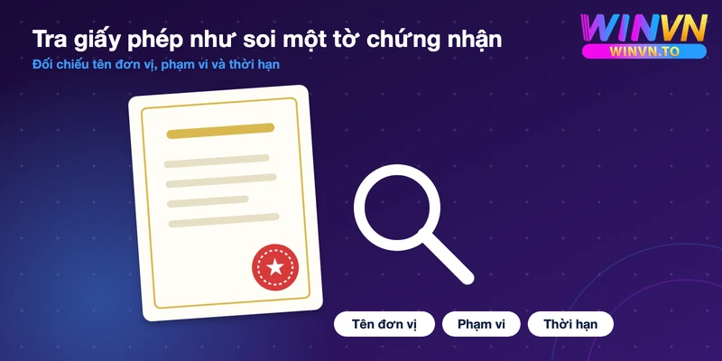 Tra giấy phép PAGCOR của Winvn: tên đơn vị, phạm vi và thời hạn